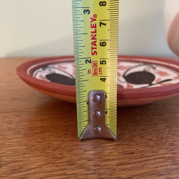 Terracotta hand painted boho plate from Venezuela - Picture 10 of 10